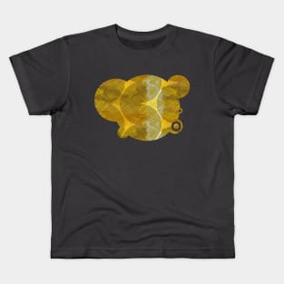 Black curves on orange blob Kids T-Shirt